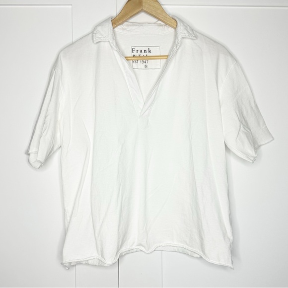 Frank & Eileen Patty Short-Sleeve Popover Henley Small white cotton minimalist - Picture 7 of 13